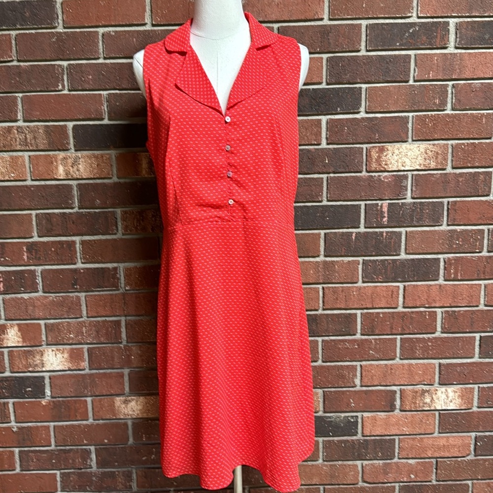 Molly Bracken Red Coral Sleeveless Dress Size Large